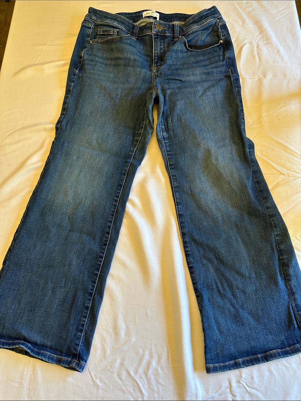 Lane Bryant Dark Blue Wide Leg Jeans